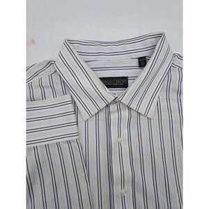 Donald J Trump Signature Collection Mens Dress Shirt 19 36/37 Tall Striped